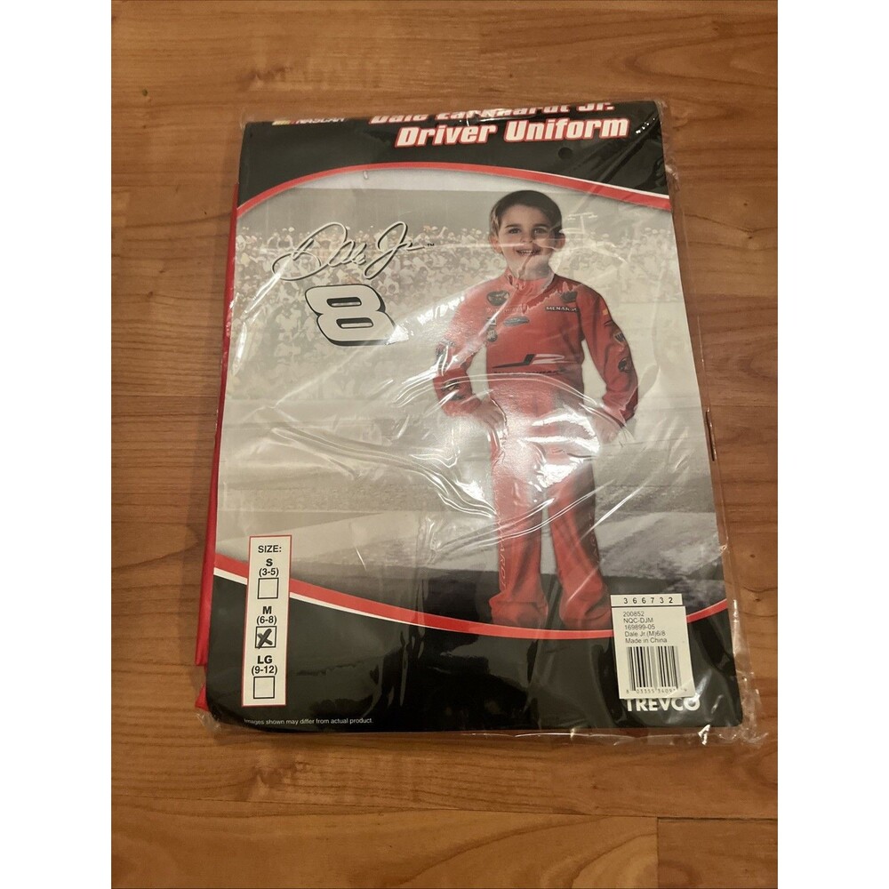 Nascar Dale Earnhardt Jr Boys Driver Uniform Costume Jumpsuit Size M 6-8 Red